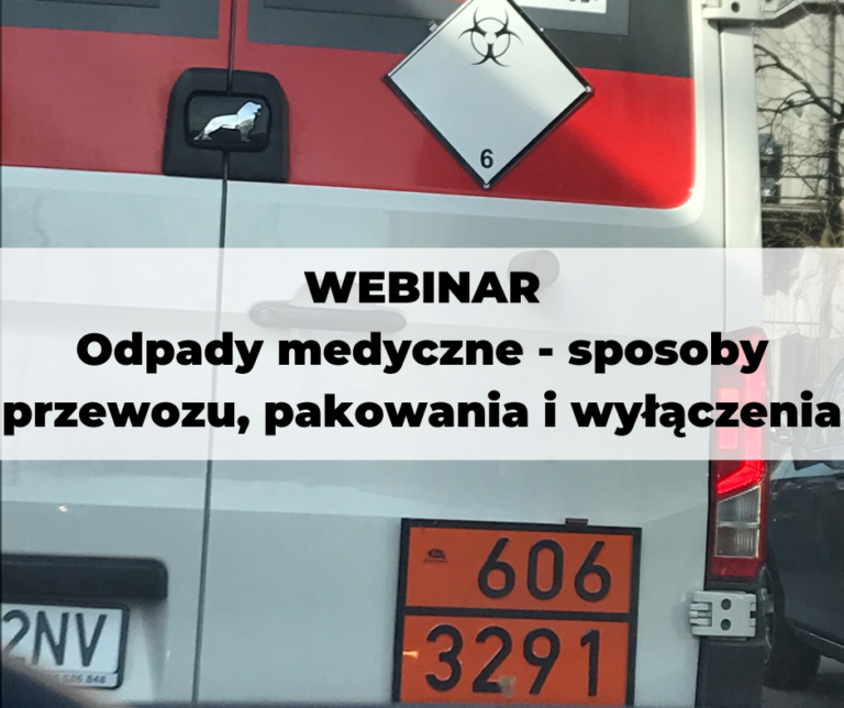 WEBINAR: Odpady medyczne